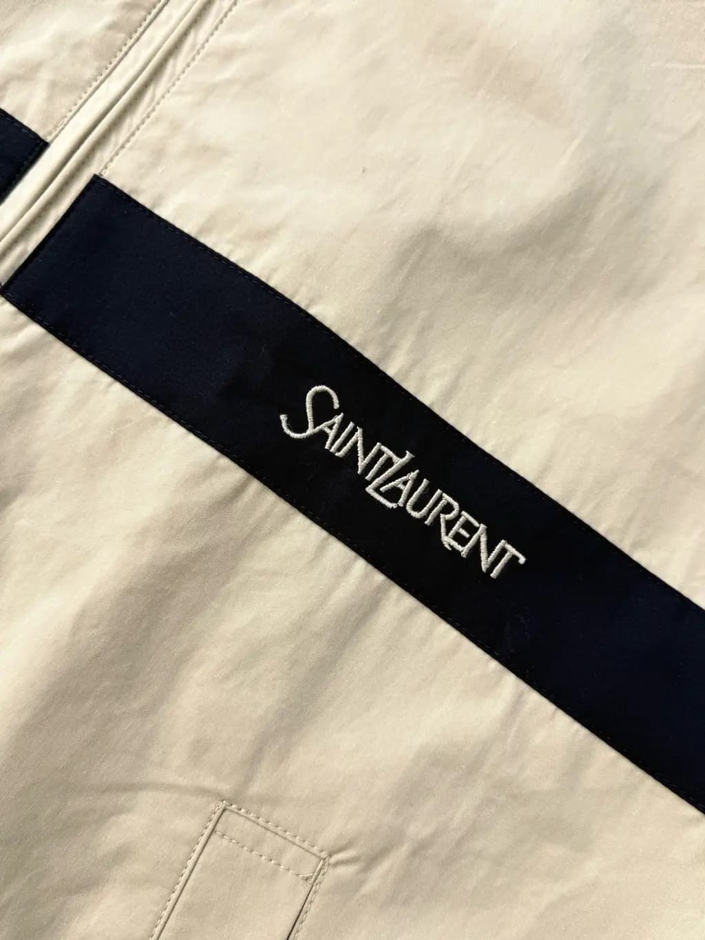 생로랑 SAINT LAURENT 컬러 블록 스트라이프 집업 자켓 상세 이미지