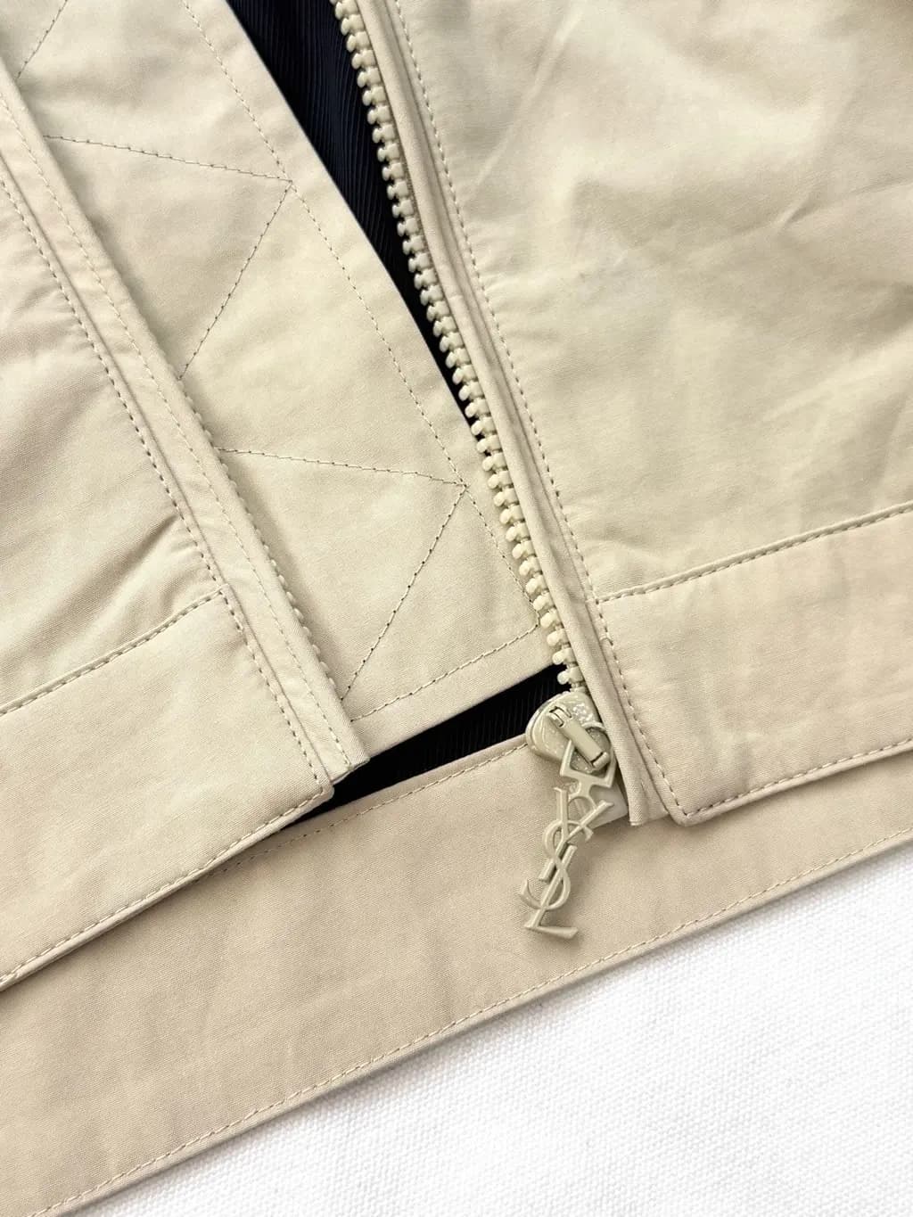 생로랑 SAINT LAURENT 컬러 블록 스트라이프 집업 자켓 상세 이미지