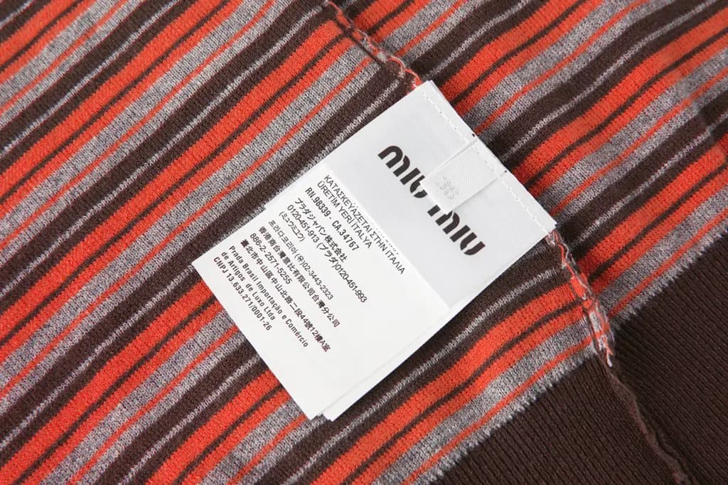 미우미우 MIU MIU 스트라이프 니트 베스트 상세 이미지