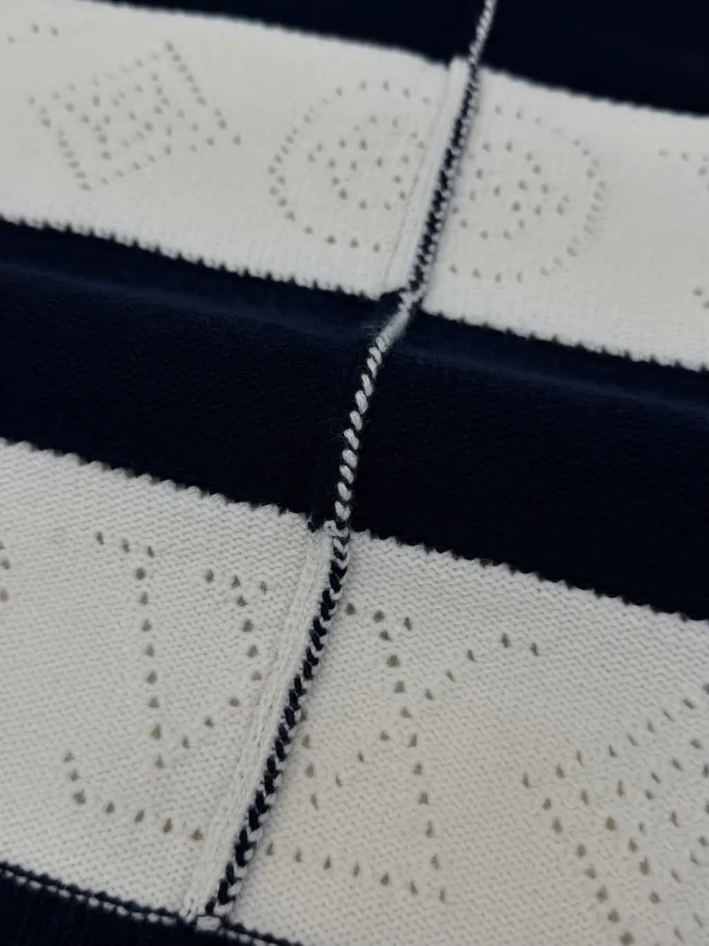 루이비통 LOUIS VUITTON 모노그램 펀칭 니트 스웨터 상세 이미지