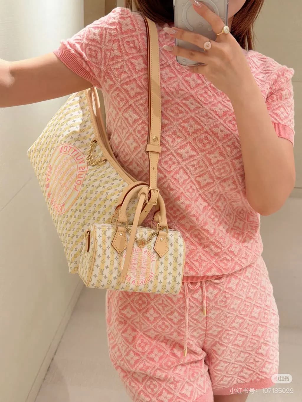 루이비통 LOUIS VUITTON 모노그램 자카드 니트 숏팬츠 상세 이미지