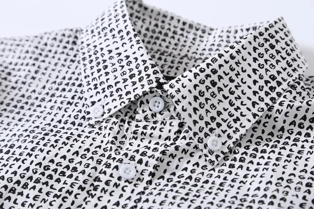 발렌시아가 BALENCIAGA 올오버 그래픽 오버사이즈 셔츠 상세 이미지