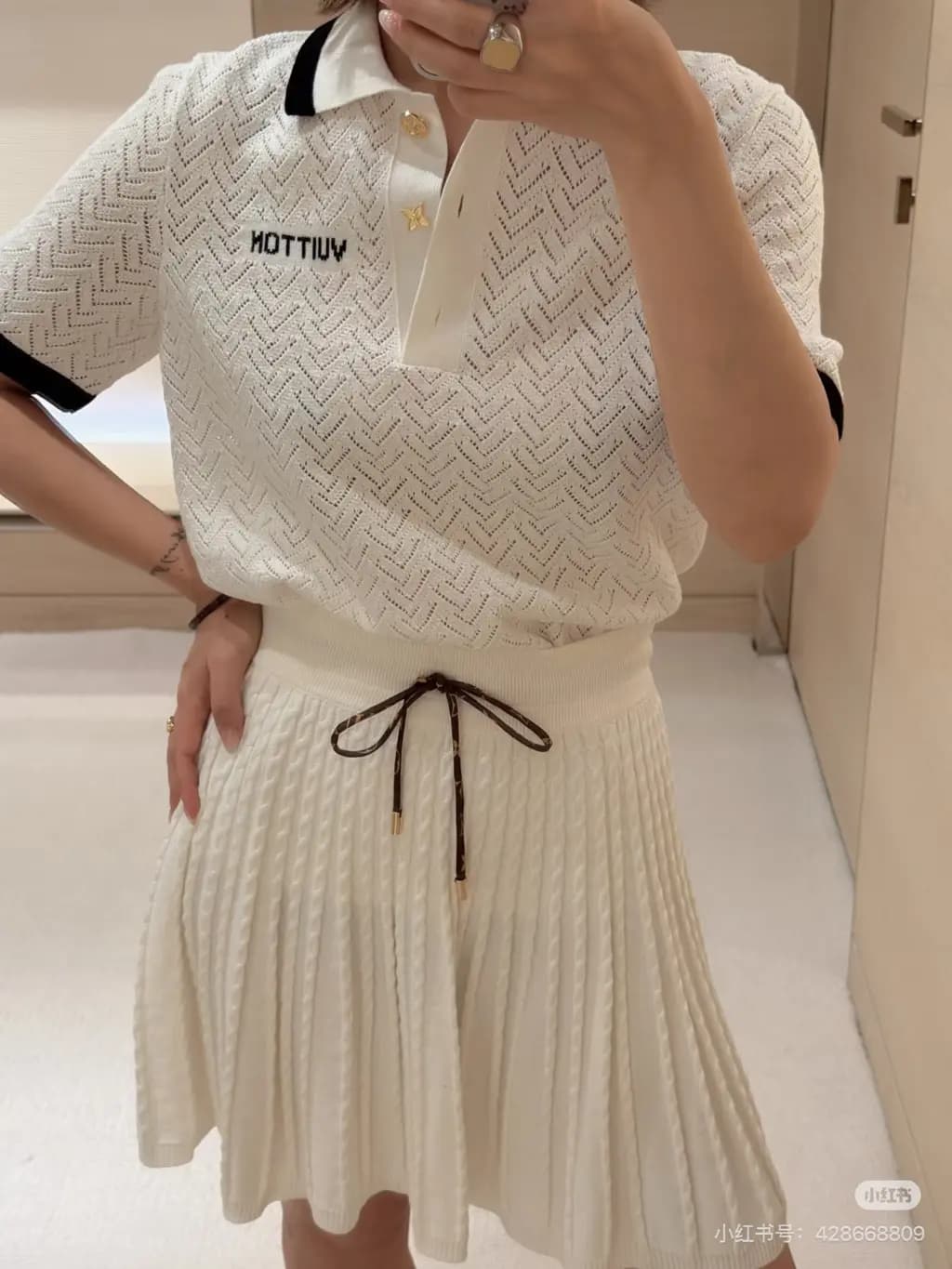 루이비통 LOUIS VUITTON 메쉬 자카드 폴로 셔츠 상세 이미지