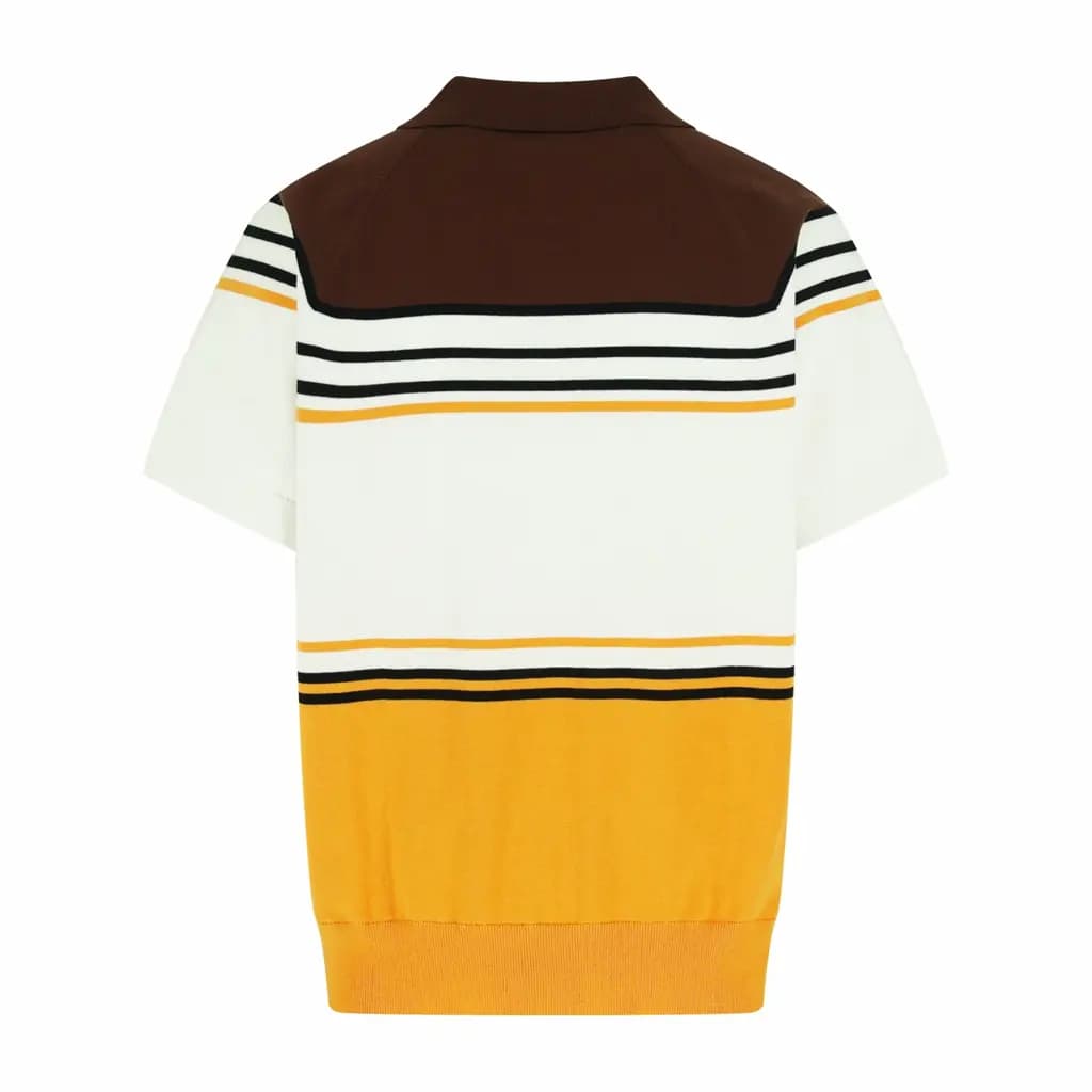 펜디 FENDI 컬러 블록 스트라이프 폴로 셔츠 상세 이미지