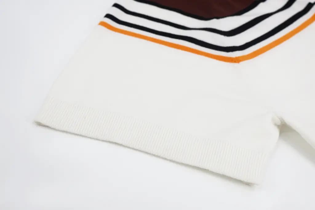 펜디 FENDI 컬러 블록 스트라이프 폴로 셔츠 상세 이미지
