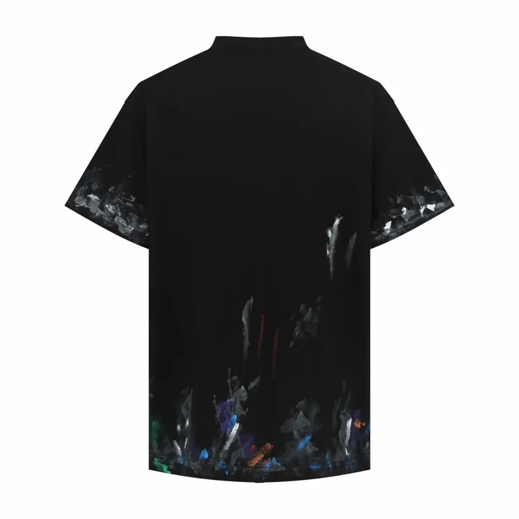 발렌시아가 BALENCIAGA 파리 레터 자수 핸드페인팅 그래피티 티셔츠 상세 이미지