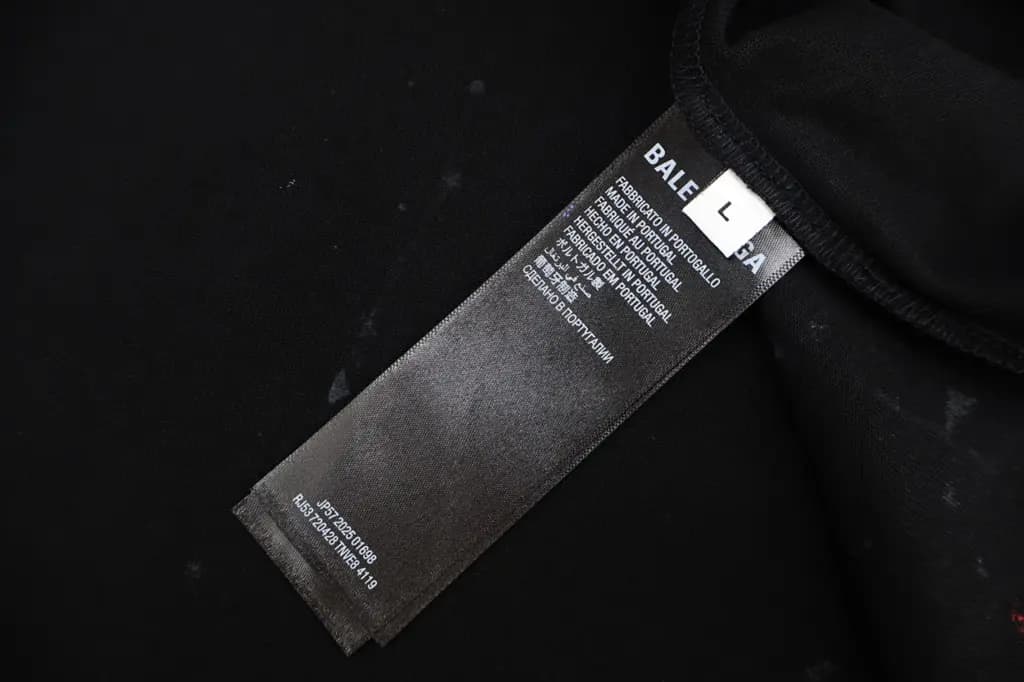 발렌시아가 BALENCIAGA 파리 레터 자수 핸드페인팅 그래피티 티셔츠 상세 이미지