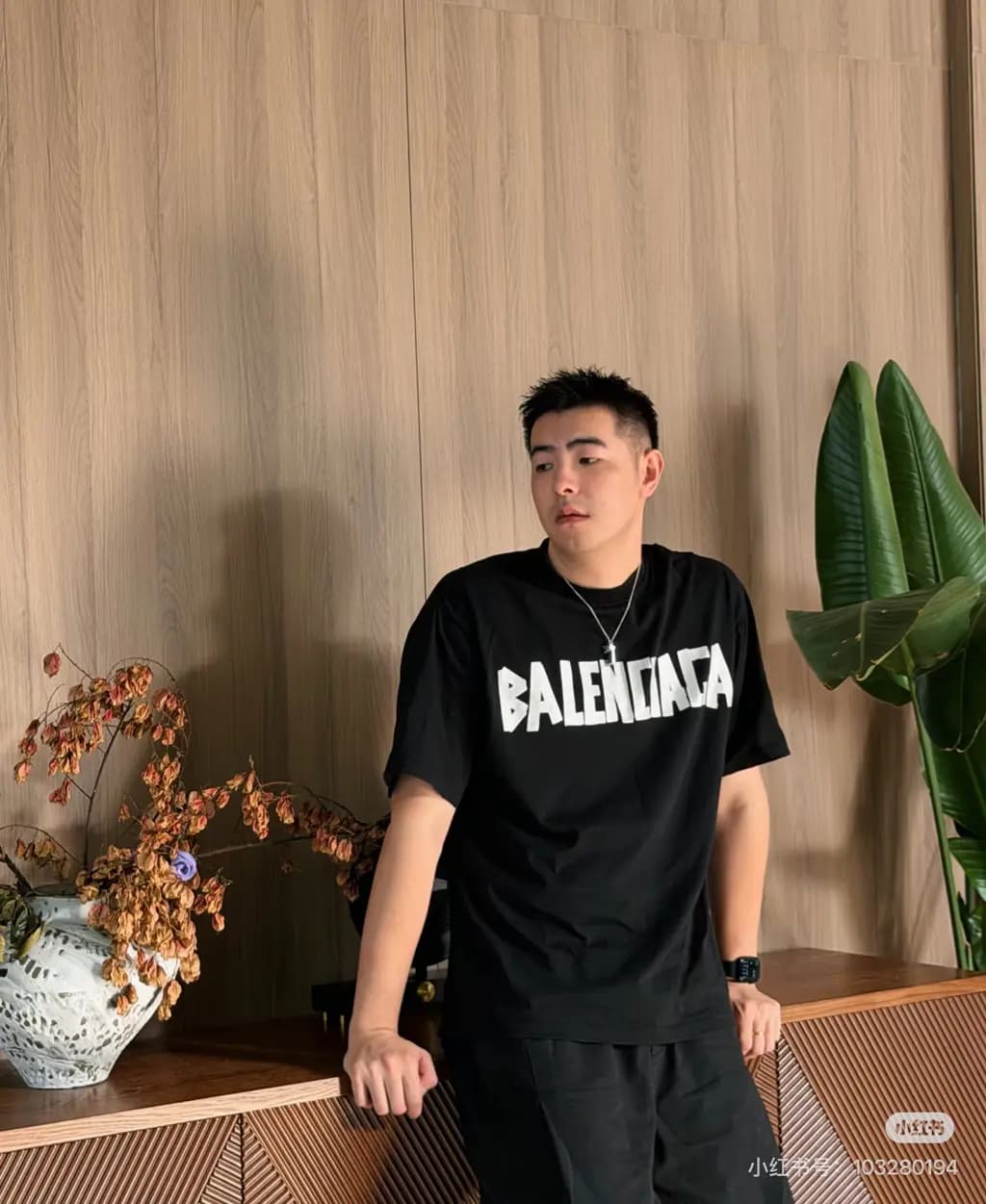 발렌시아가 BALENCIAGA 헤비듀티 프린트 크루넥 반팔 티셔츠 상세 이미지