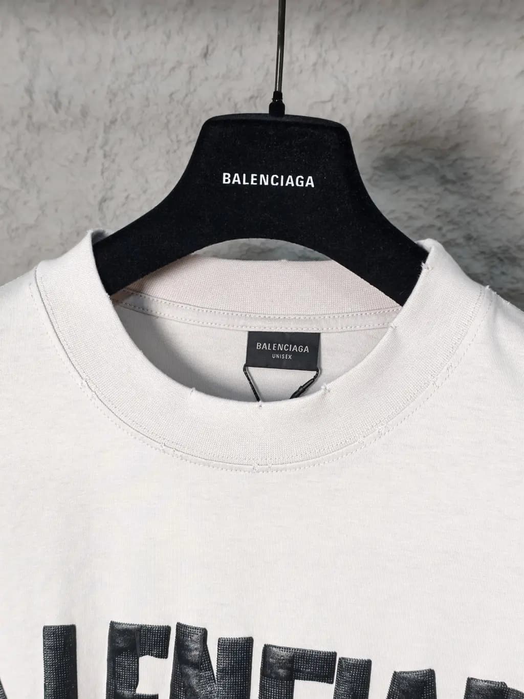 발렌시아가 BALENCIAGA 헤비듀티 프린트 크루넥 반팔 티셔츠 상세 이미지