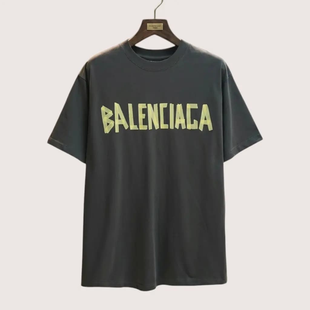 BALENCIAGA 헤비듀티 프린트 크루넥 반팔 티셔츠