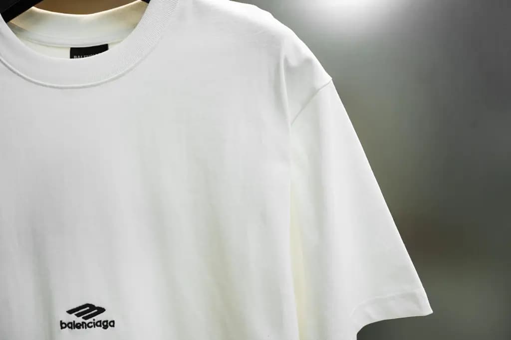 발렌시아가 BALENCIAGA M 로고 오버핏 크루넥 반팔 티셔츠 상세 이미지