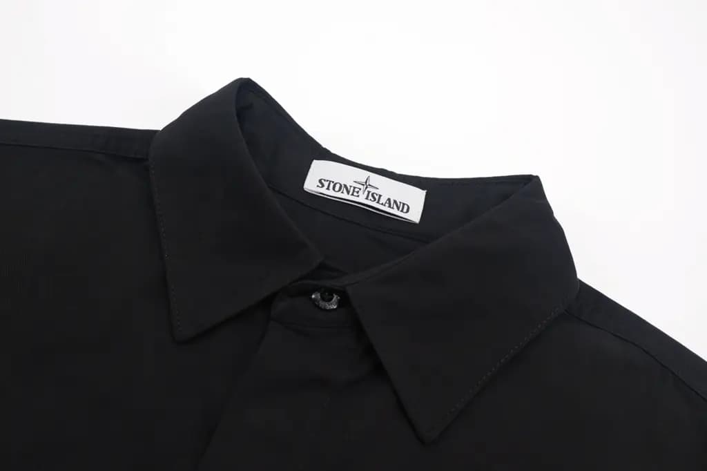 스톤아일랜드 STONE ISLAND 컴퍼스 로고 워크웨어 쇼츠leeve 셔츠 상세 이미지