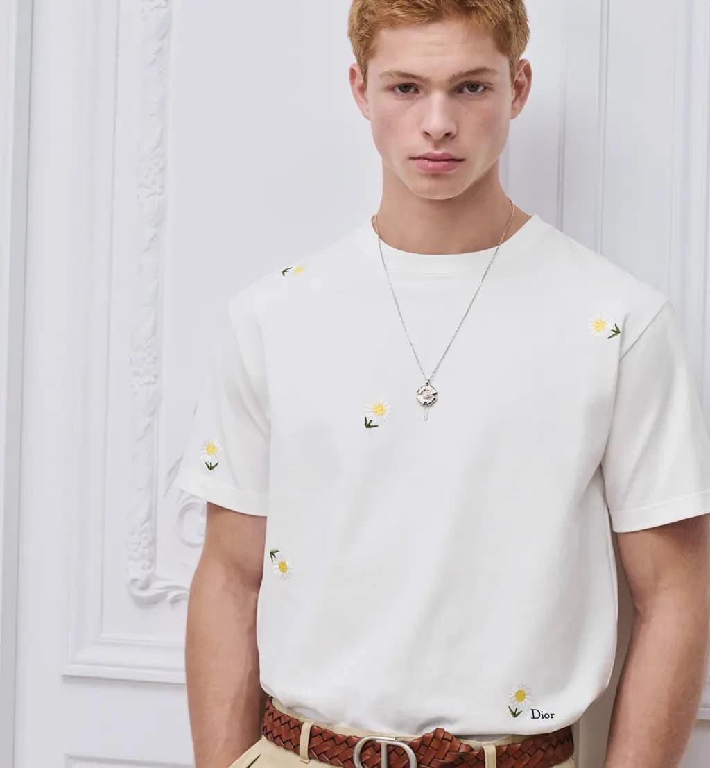 디올 DIOR 마르그리트 데이지 자수 티셔츠 상세 이미지