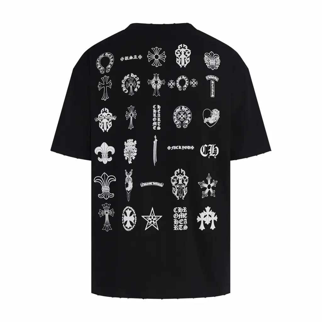 크롬하츠 CHROME HEARTS 올오버 프린트 그래픽 반팔 티셔츠 상세 이미지
