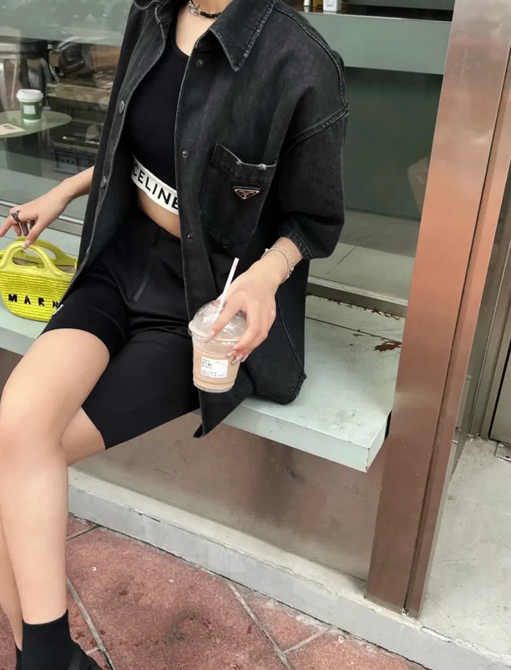프라다 PRADA 데님 오버자켓 상세 이미지