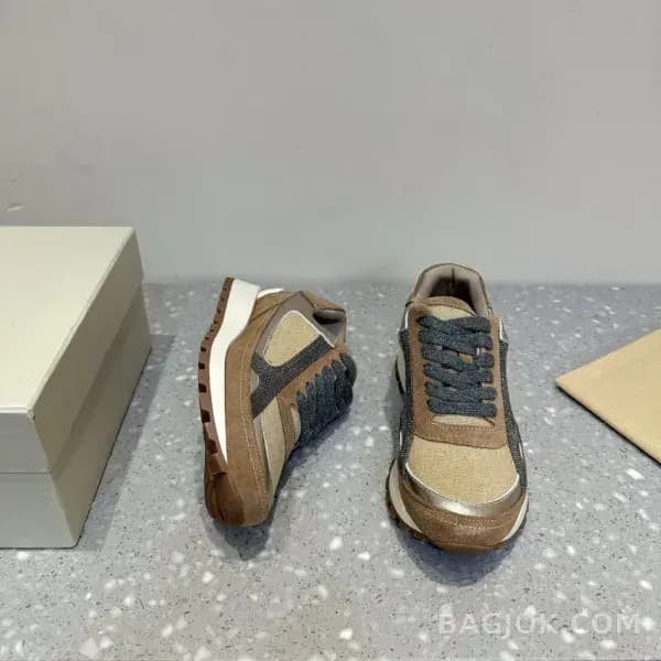 보스넬로쿠치넬리 보스넬로 쿠치넬리 크로스 패널 스니커즈 상세 이미지