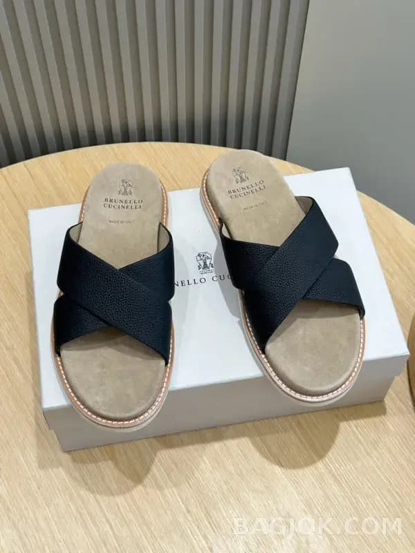 보스넬로쿠치넬리 보스넬로 쿠치넬리 크로스 스트랩 슬리퍼 상세 이미지