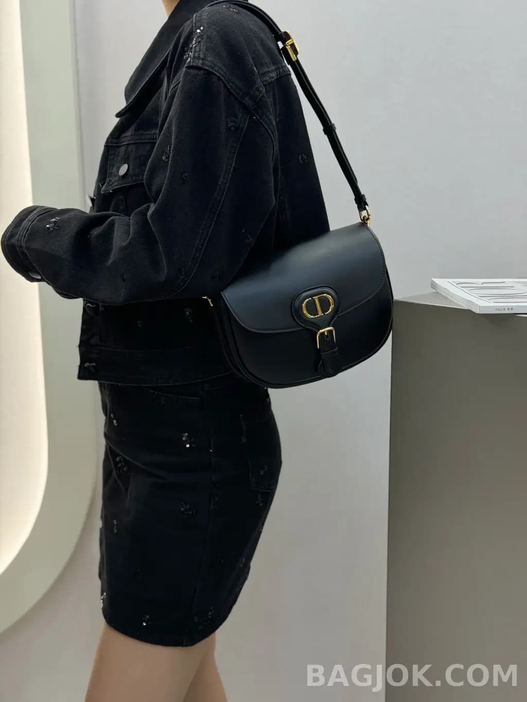디올 디올 바비백 레더 미디움 상세 이미지