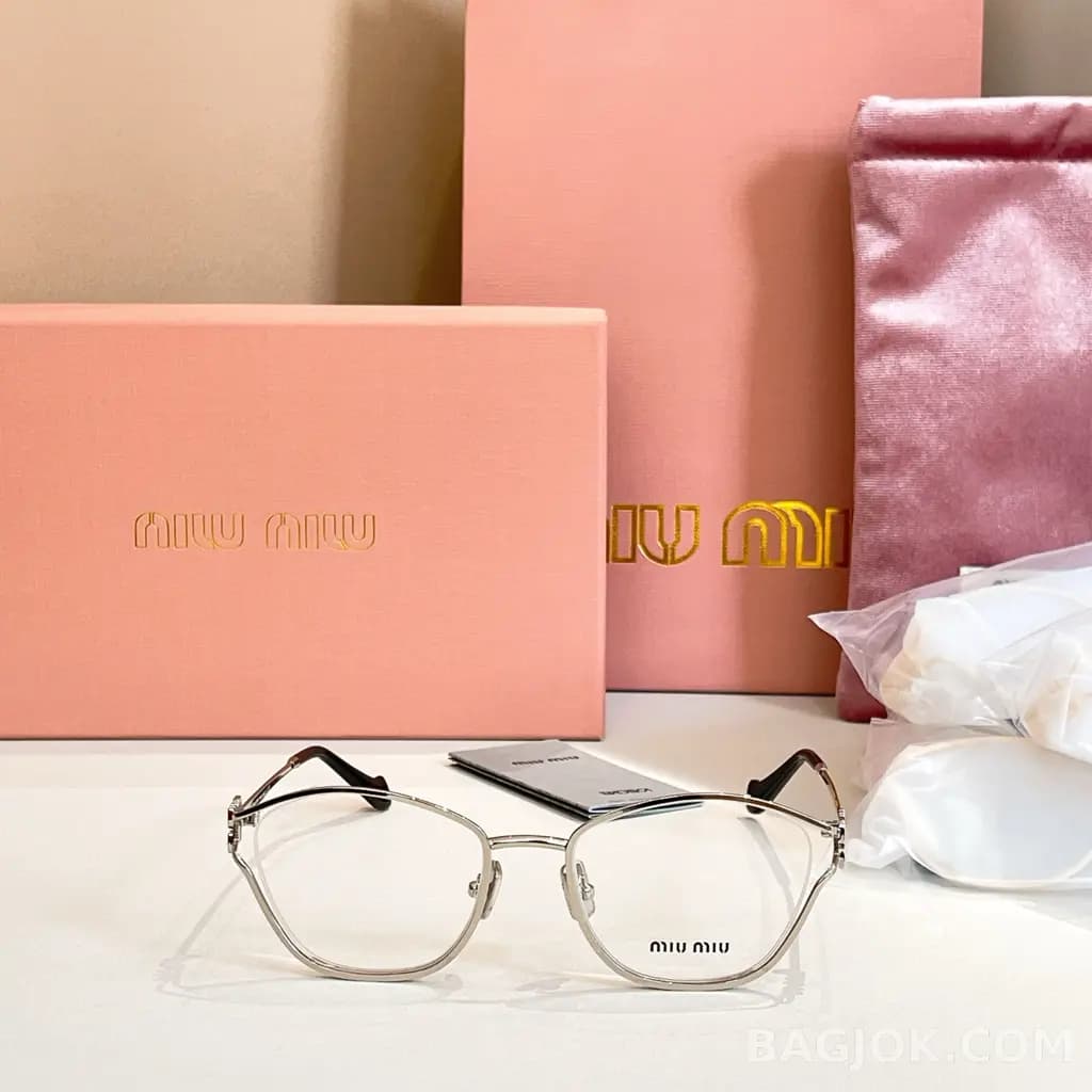 미우미우 MIU MIU Irregular Geometric Cutout 안경 상세 이미지