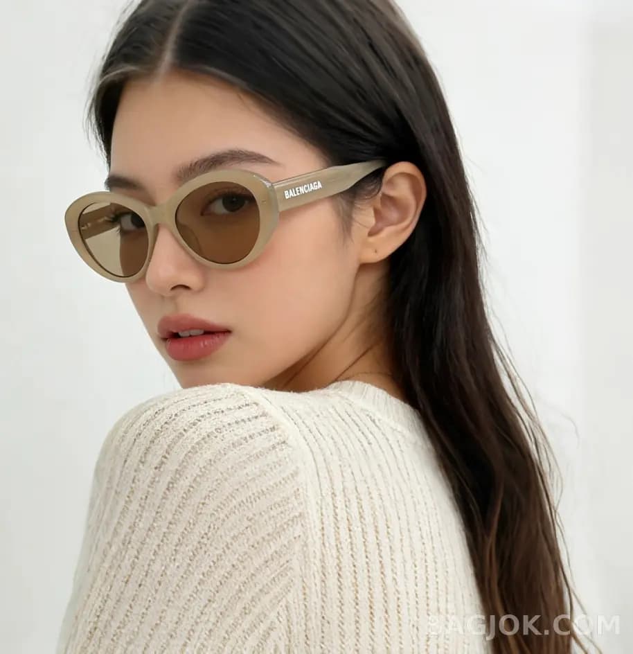 발렌시아가 BALENCIAGA Oval Cat-Eye Sunglasses 상세 이미지