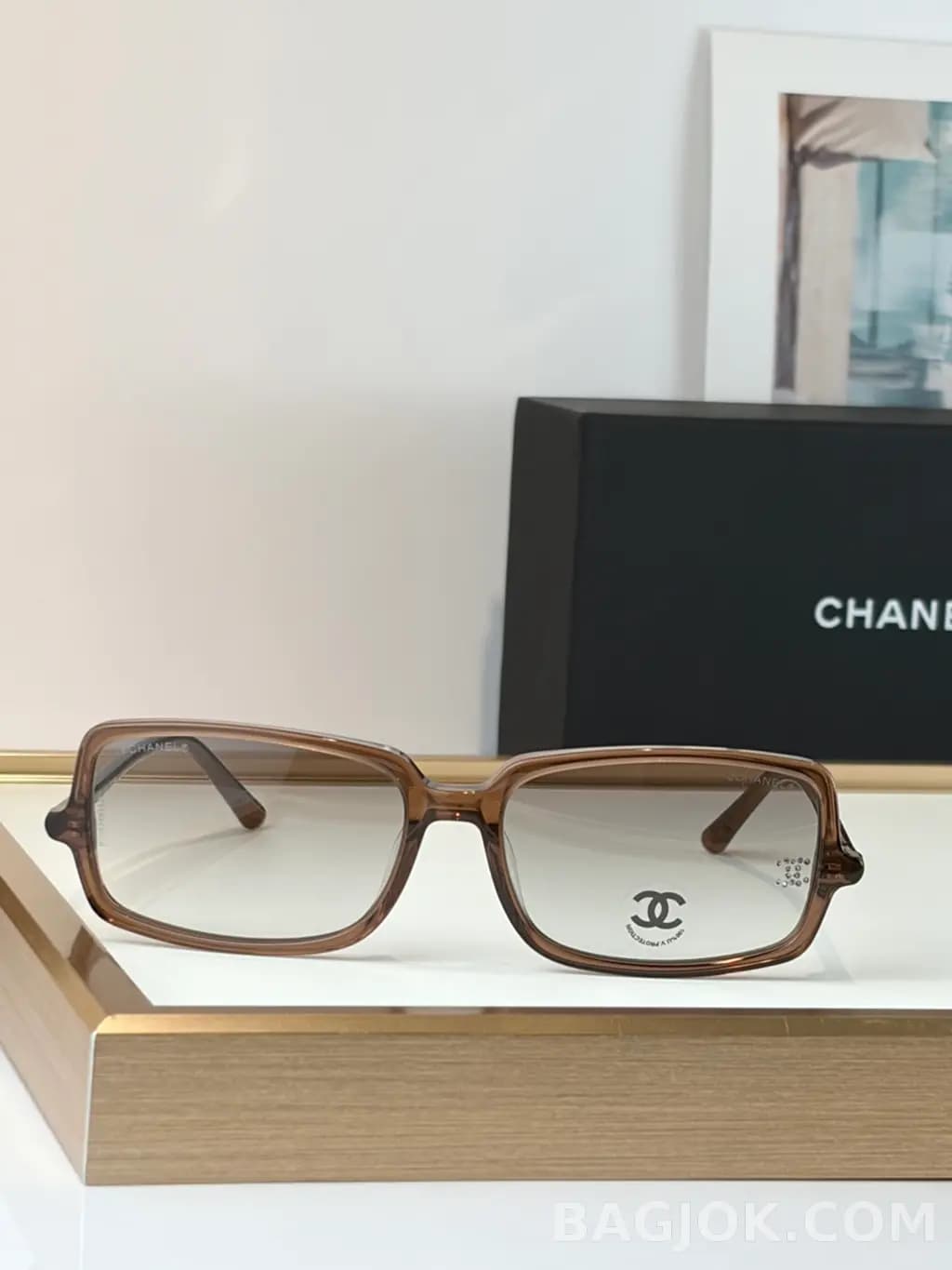 샤넬 CHANEL Square Acetate Sunglasses 상세 이미지