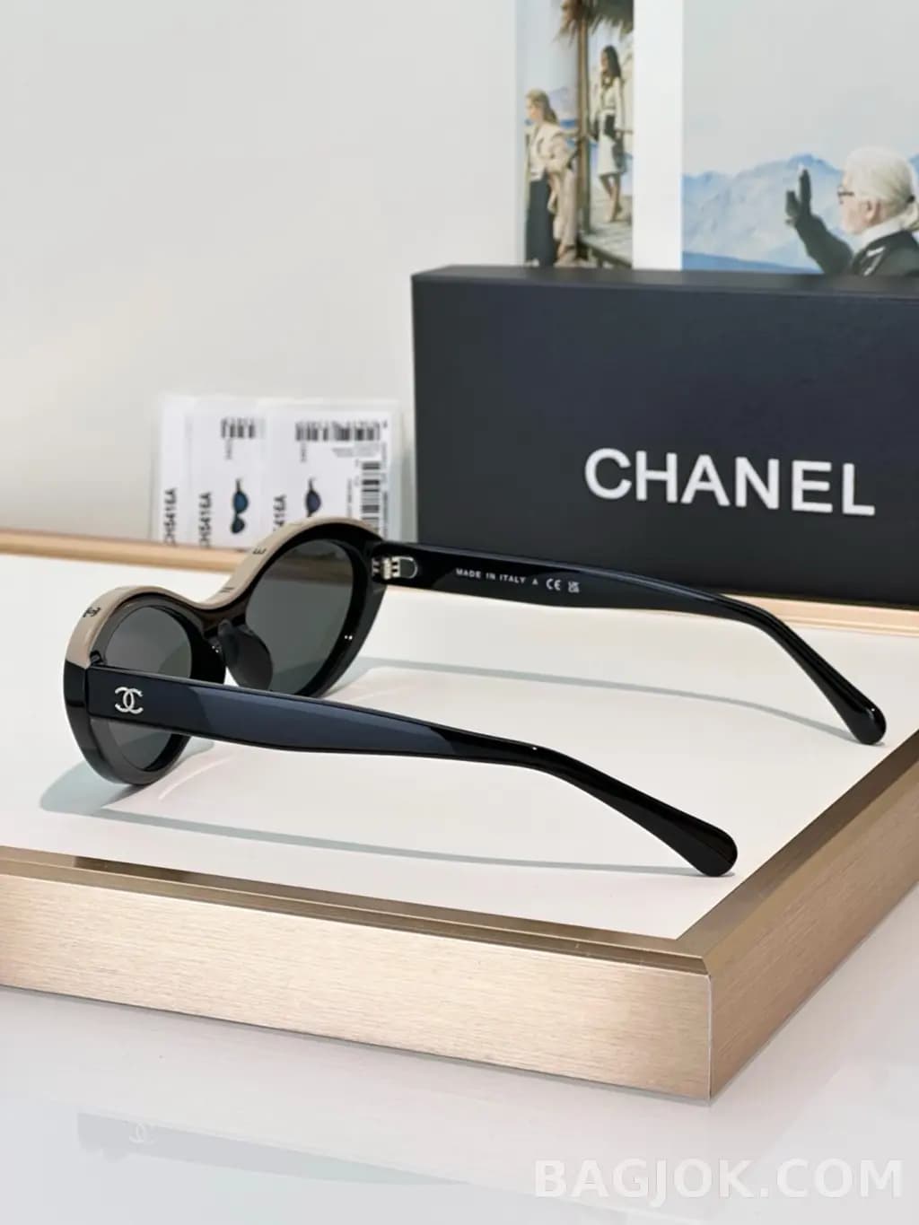 샤넬 CHANEL Cat-Eye Lettering Sunglasses 상세 이미지