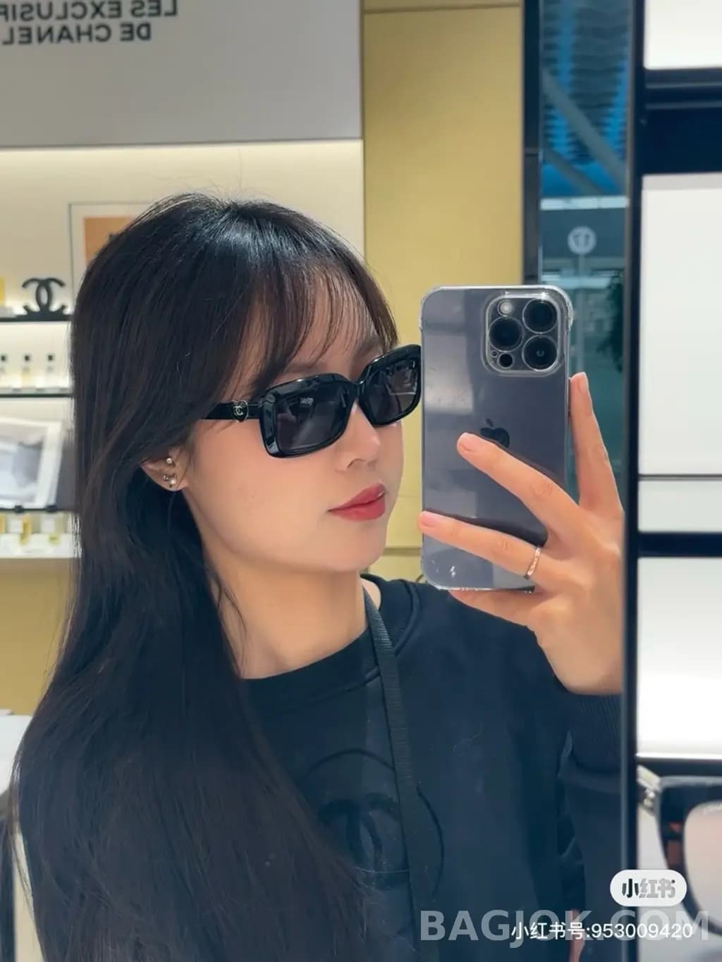 샤넬 CHANEL Rectangular Heart CC Sunglasses (CH5520) 상세 이미지