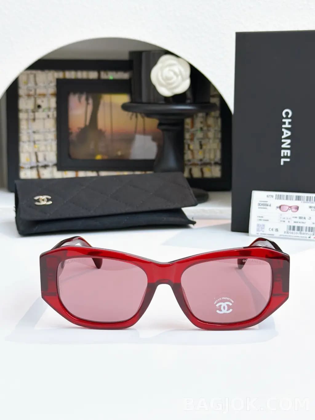 샤넬 CHANEL CH5554 Rectangular Sunglasses 상세 이미지