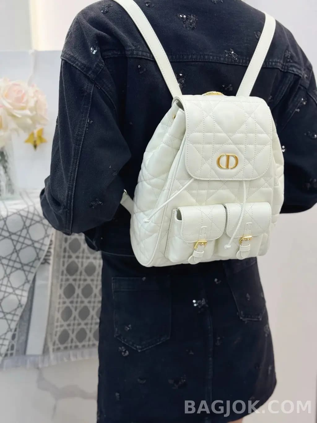 디올 디올 매크로까나쥬 카로 백팩 미디움 상세 이미지