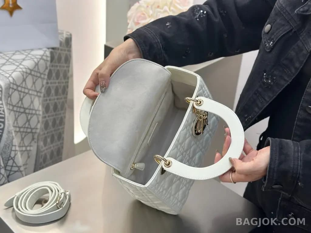 디올 디올 레이디백 미디움 (램스킨) 상세 이미지