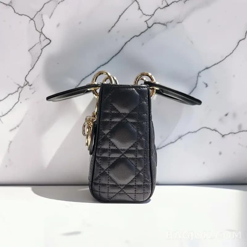 디올 디올 레이디백 미니 (램스킨/금장) 상세 이미지