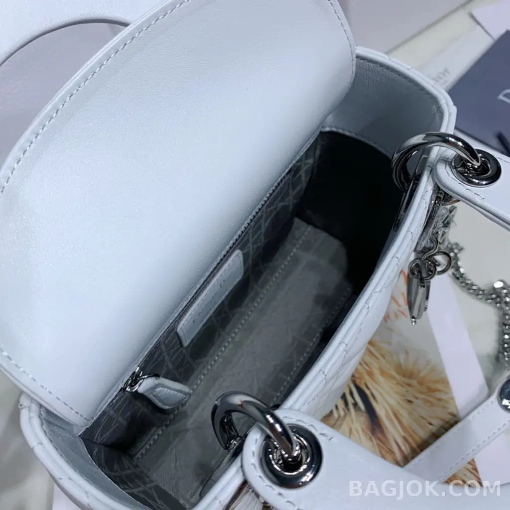 디올 디올 레이디백 미니 (램스킨/은장) 상세 이미지