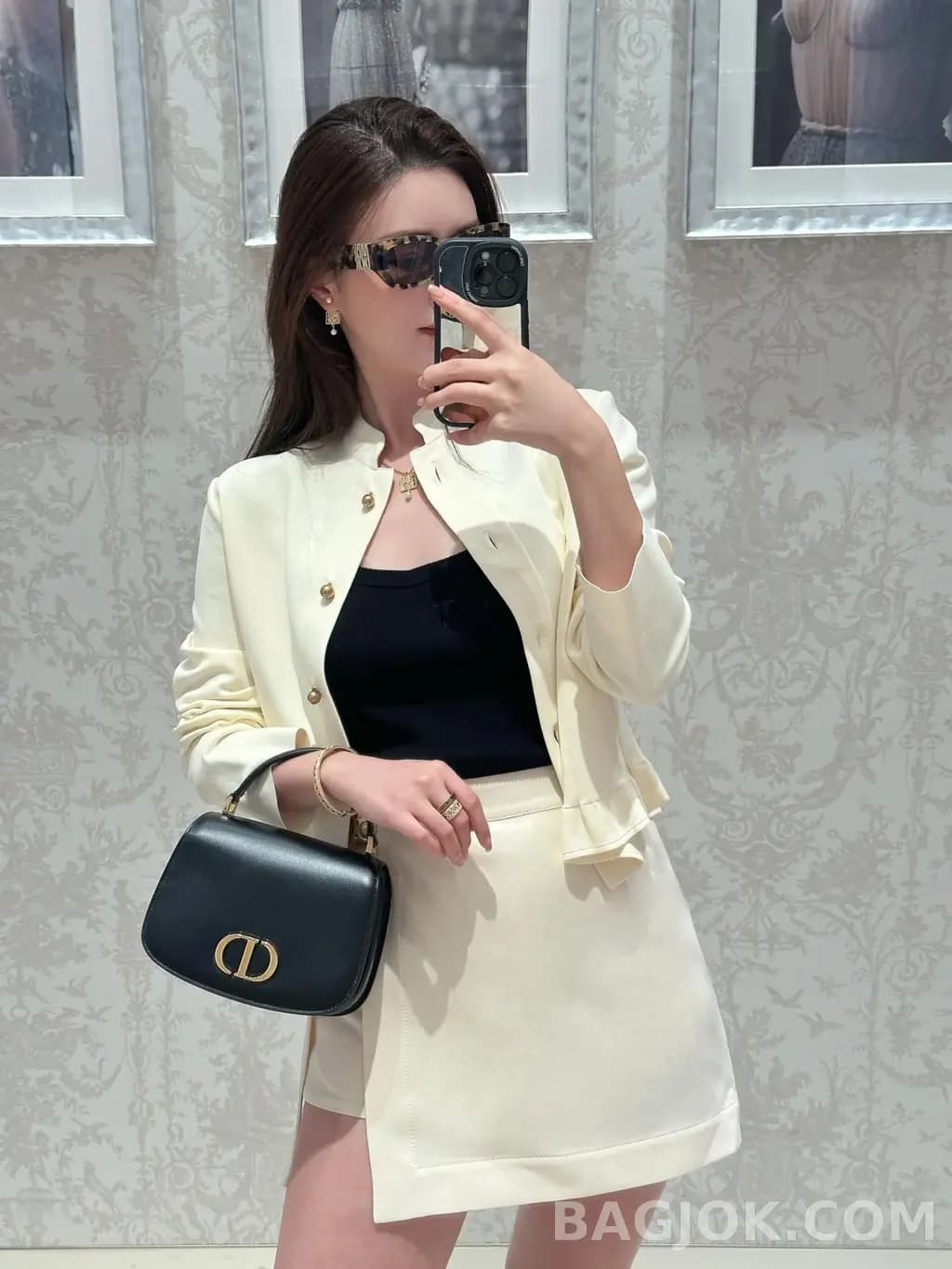 디올 디올 30 몽테인 에비뉴 미디엄 탑 핸들백 상세 이미지