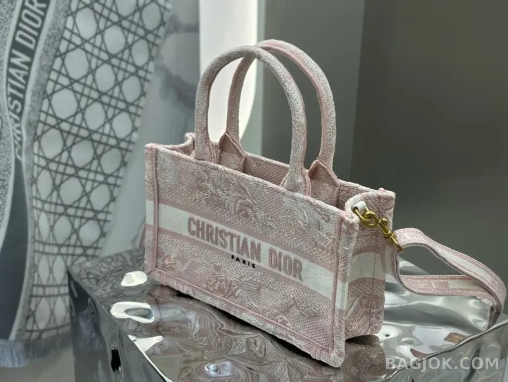 디올 디올 트왈 드 주이 리버스 자수 북 토트백 미니 상세 이미지