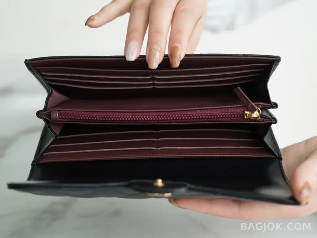 샤넬 C 클래식 플랩 장지갑 램스킨 상세 이미지