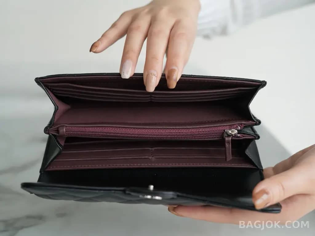 샤넬 C 클래식 플랩 장지갑 램스킨 상세 이미지
