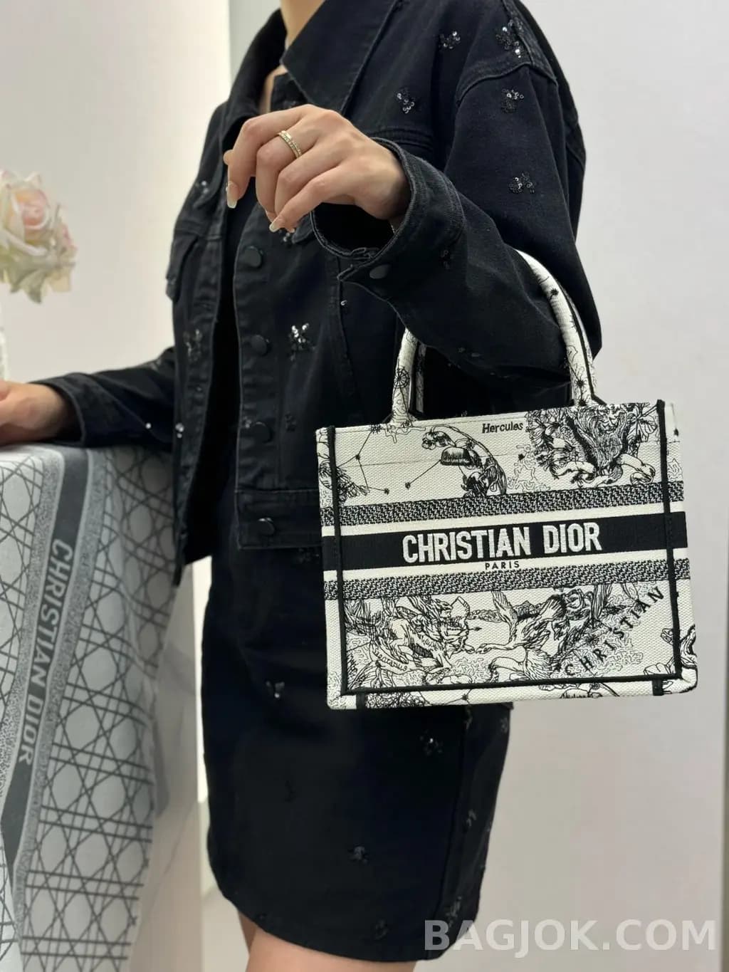 디올 디올 조디악 자수 북 토트백 스몰 상세 이미지