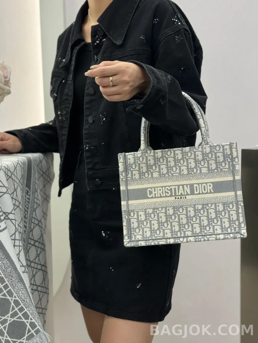 디올 디올 오블리크 자수 북 토트백 스몰 상세 이미지