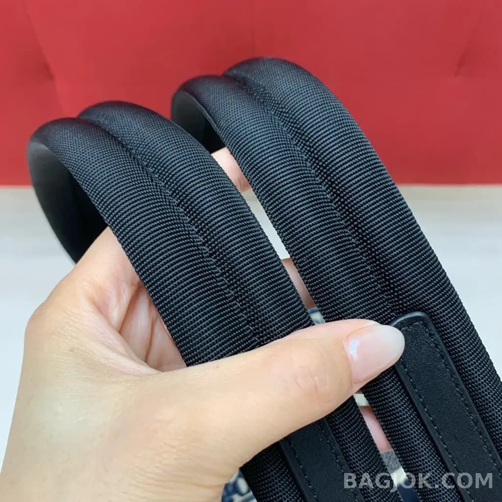 디올 디올 트래블 백팩 블루 디올 오블리크 자카드 상세 이미지